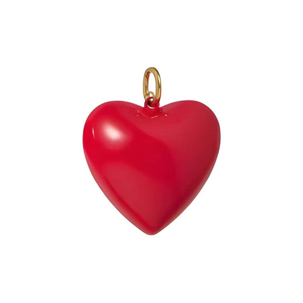 Brand new Roxanne Assoulin The Big Puffy Heart Charms Red